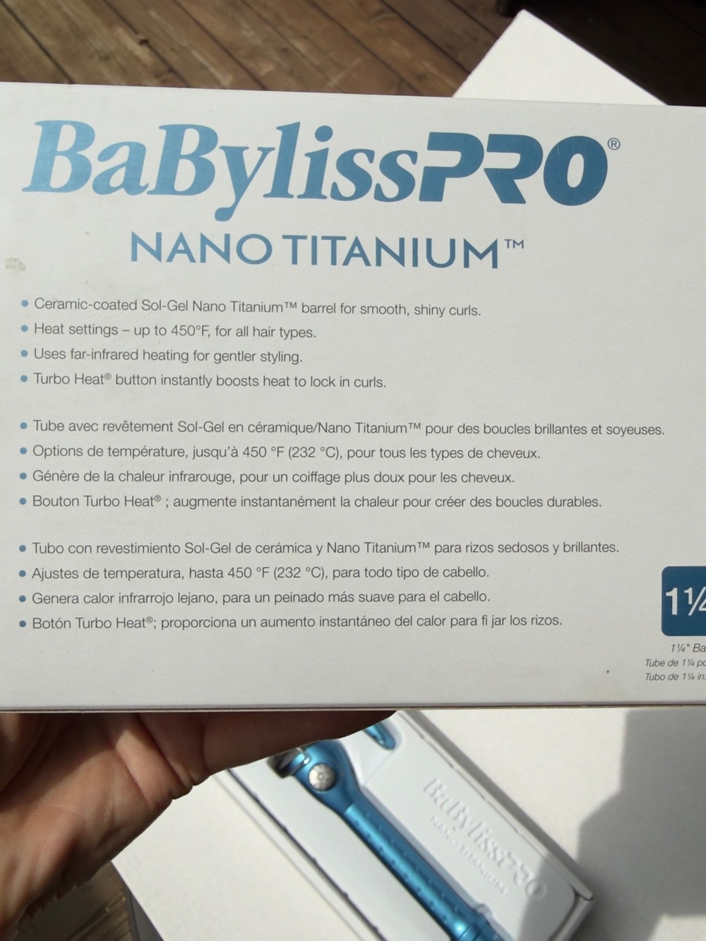 BaBylissPRO Nano Titanium 1¼” 32mm Professional Curling Iron 450°F - Picture 4 of 10